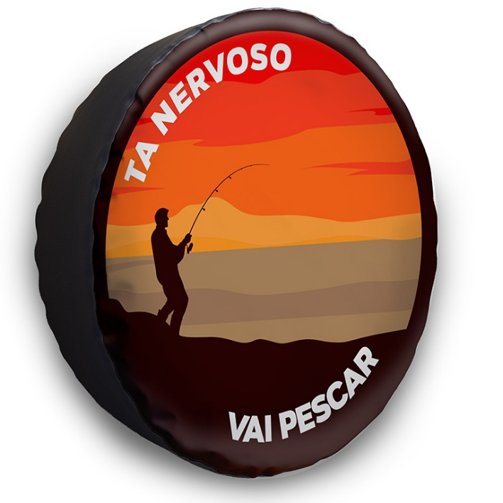 Capa Para Estepe Carro Aro 15 E 16 Ecosport Spin Active Doblo Idea Citroen C3 Acessórios Carro Ta nervoso? Vai Pescar!r