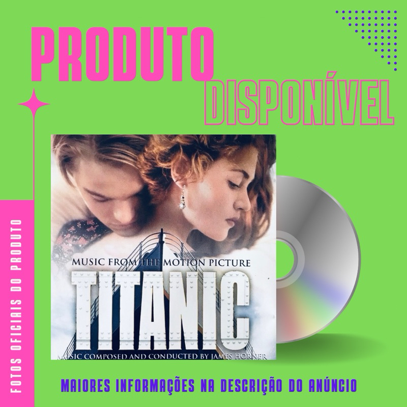 CD TRILHA SONORA MUSIC FROM THE MOTION PICTURE TITANIC - (Celine Dion - My Heart Will Go On) *