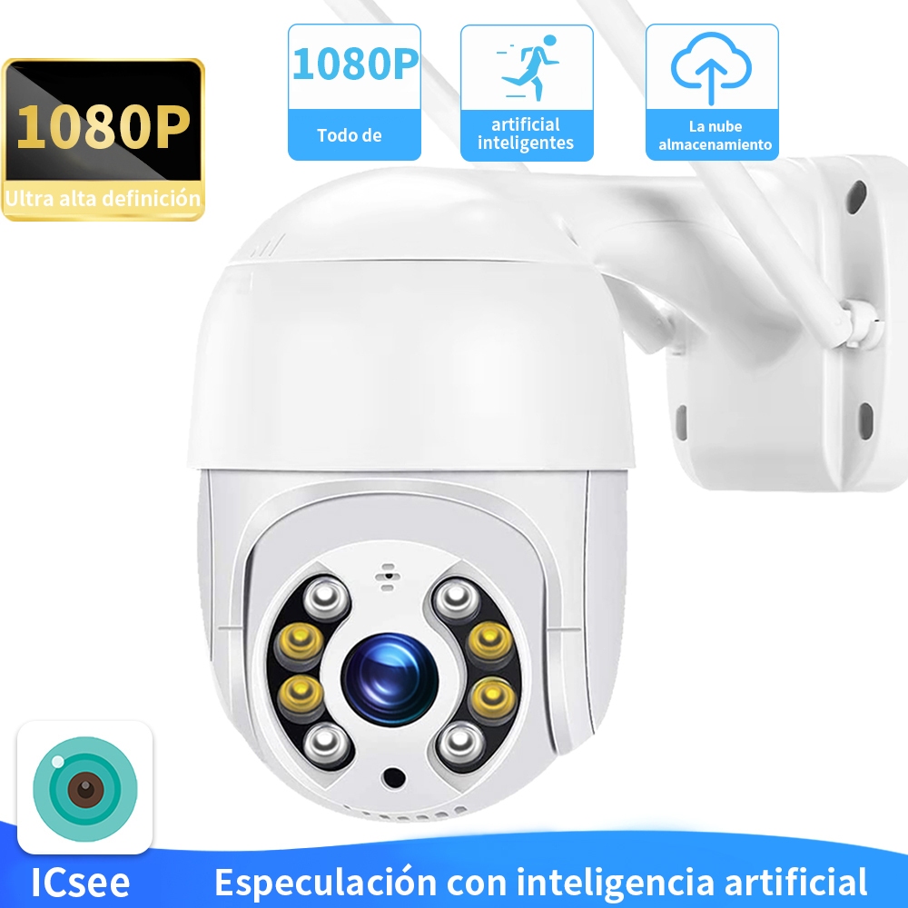 Kit1~5 Full HD Câmera de Vigilância Wifi Icsee 360 giratória Prova D