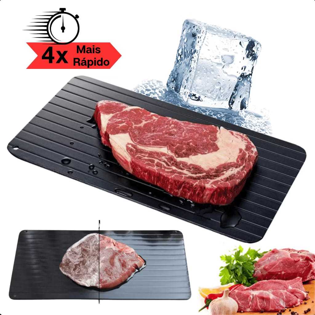 Tabua Magica Descongelar Rápido Carne Alimentos Defrost Express Tech Bandeja Travessa Grande 35*20cm