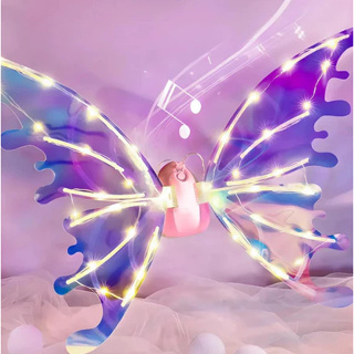 Asas De Borboleta Luz Coloridas Elétricas Vestir Festa Infantil em Oferta na Shopee