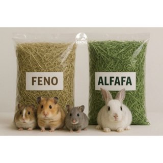 Kit Alfafa Premium + Feno para Roedores 500g à 4kg em Oferta na Shopee