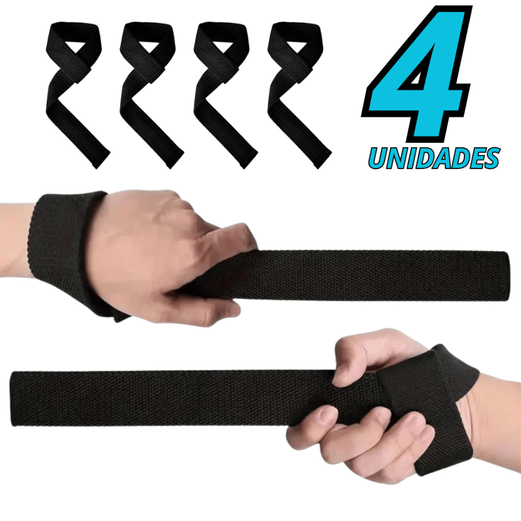 Tala Fita Straps 100% Algodão Para Academia Crossfit Musculação Hand Grip