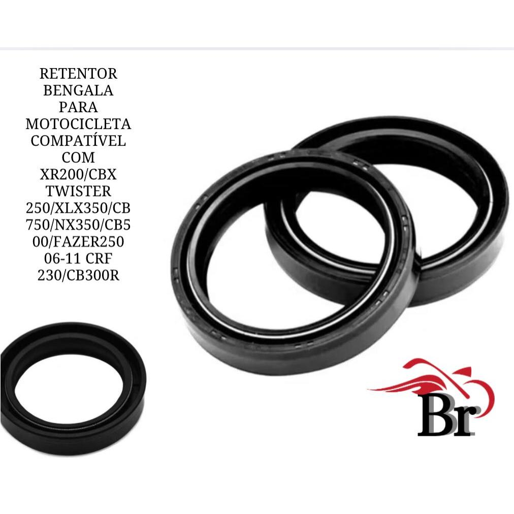 Kit Retentor BENGALA Motocicleta Compatível  XR200/CBX TWISTER250/XLX350/CB750/NX350/CB500/FAZER250 06-11/CRF230/CB300R