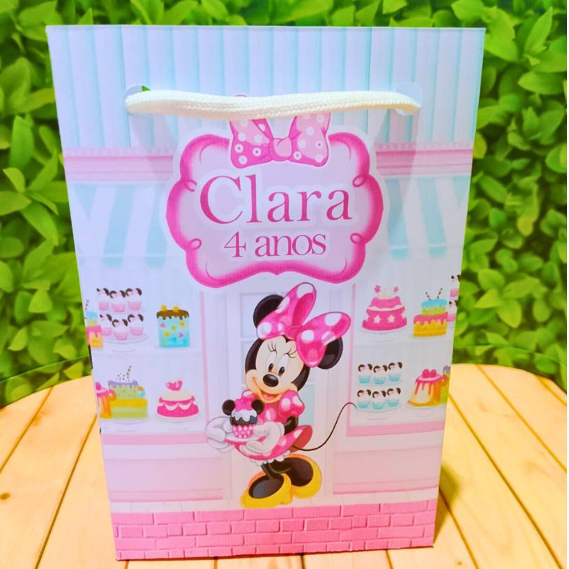 PEGUE E MONTE - SACOLINHA SURPRESA PERSONALIZADA PARA LEMBRANCINHA DE ANIVERSÁRIO TEMA MINNEI CONFEITEIRA