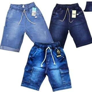 Bermuda elástico jeans infantil masculina com elastano Tam 4 6 8 10,12,14 16 anos. BERMUDA GRAFITE JUVENIL MENINO jogger em Oferta na Shopee