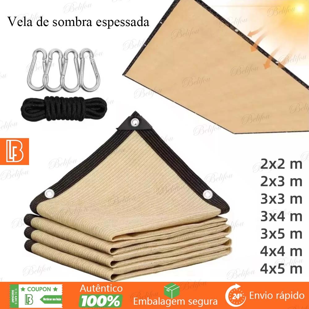 Tela Sombrite Reforçada Para Garagem Jardim Plantas Proteção UV Material Durável Mais Grosso Fácil Instalação em Oferta na Shopee