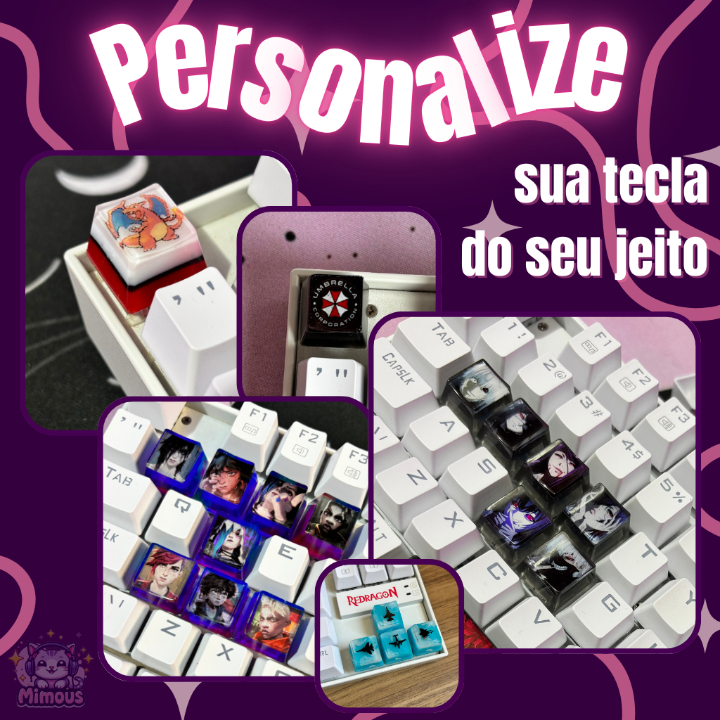 Keycap personalizada para teclado mecânico - LEIA DESCRIÇÃO