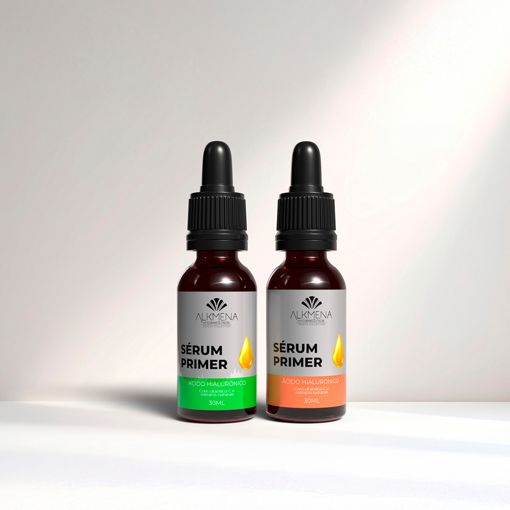 Kit Sérum facial - Ácido Hialurônico 30ml / Sérum Primer Vitamina C 30ml Presenteável - Alkmena em Oferta na Shopee