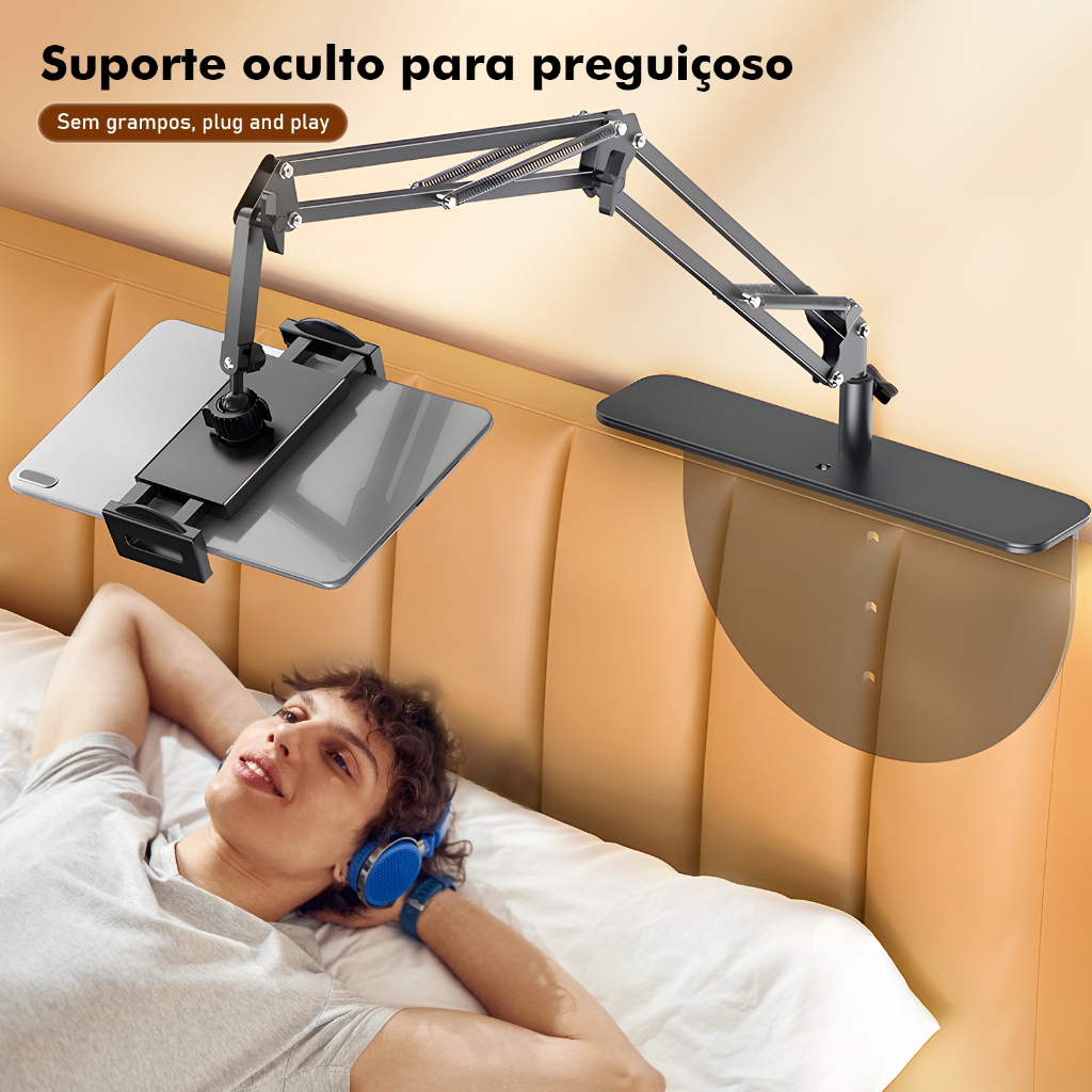 Suporte de cabeceira Suporte cantilever universal plug-in para telefones celulares e tablets