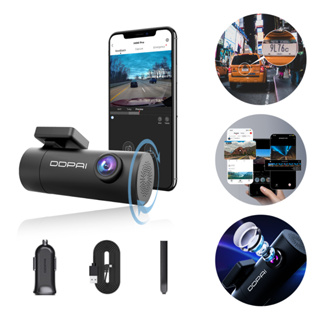 Câmera Veicular 1296P DDPAI Mini Pro Lente Rotativa 330° Supercapacitor e Monitoramento 24h APP em Oferta na Shopee