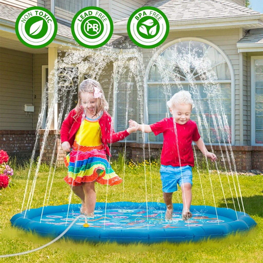Tapete de Água com Spray para Crianças (170cm) - Brinquedo para Piscina e Lazer ao Ar Livre