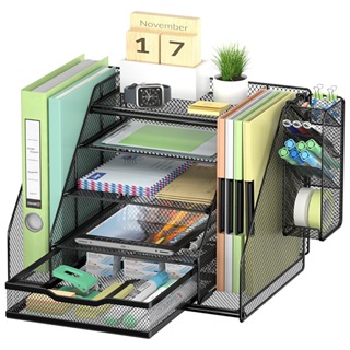 Rack De Armazenamento De Mesa Multicamadas Para Escritório, Tipo Gaveta, Para Arquivo em Oferta na Shopee
