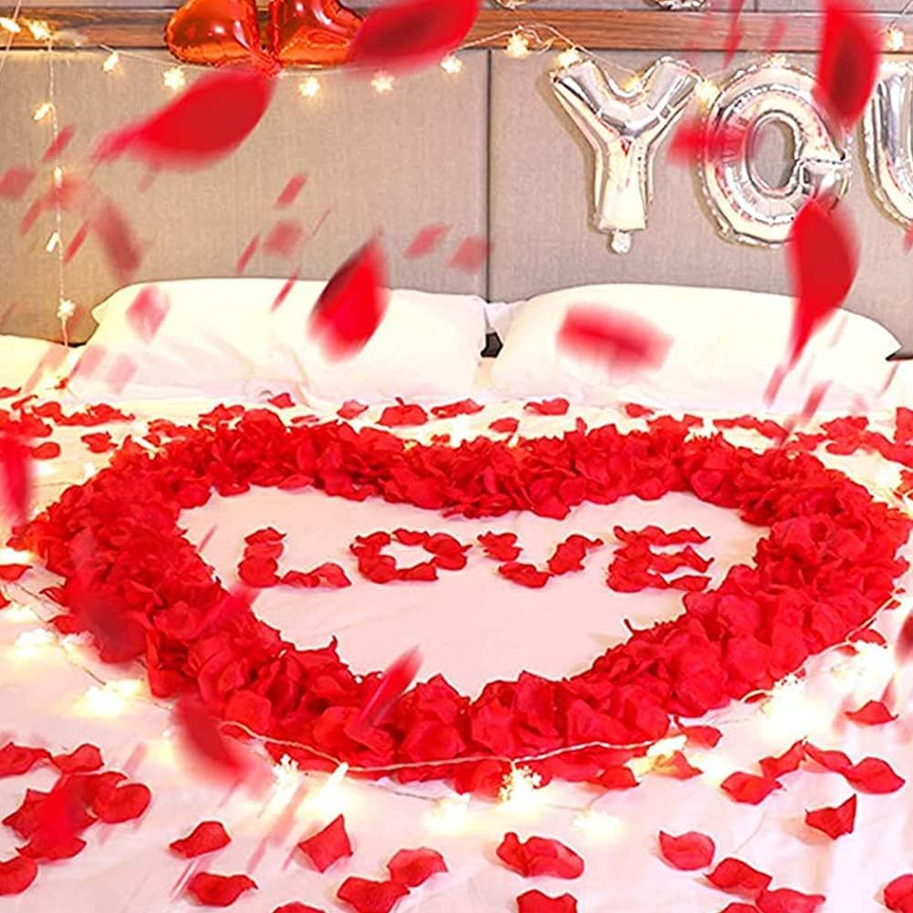 Pétalas De Rosa De Seda 1000 Unidades Decoração De Flores Artificiais Presentes De Dia Dos Namorados em Oferta na Shopee