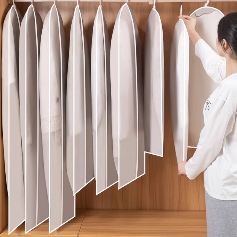 Kit 5 Peças Organizador Roupas: Translúcido com Tampa Protetora, Ideal para Casaco, Terno e Saco em Oferta na Shopee