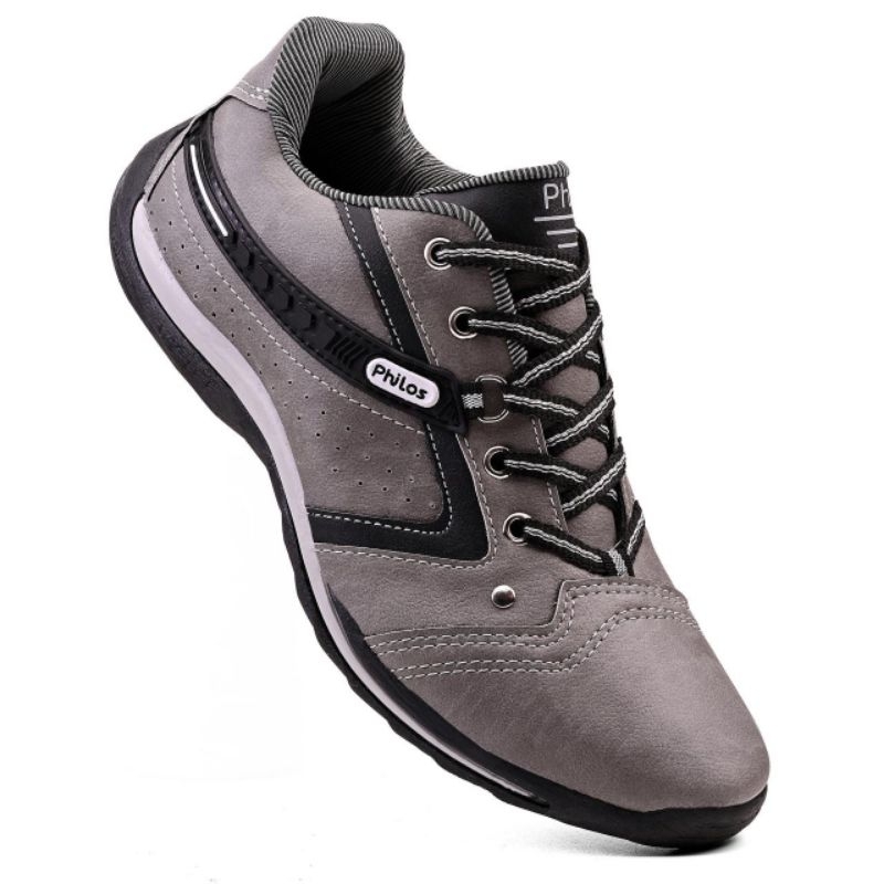 sapatenis masculino grafite casual Moda homem em Oferta na Shopee