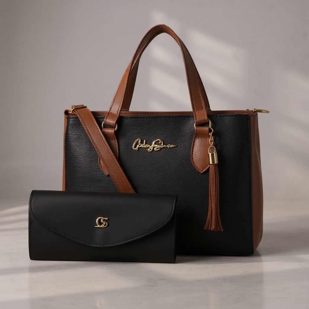 Kit Bolsa Média  + Carteira Gabi Show em Oferta na Shopee