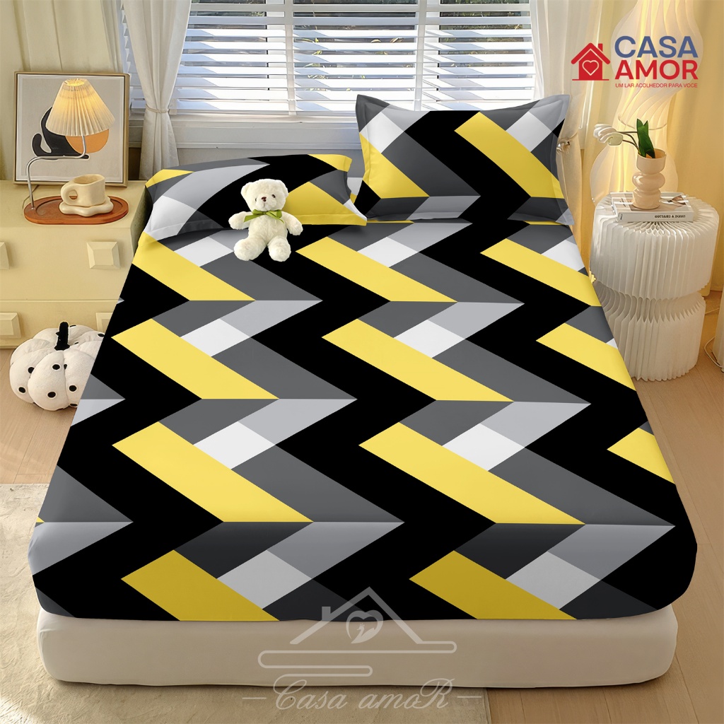 Jogo de Cama Solteiro Preto e Branco - Comprar com Melhor Preço em Roupas de Cama