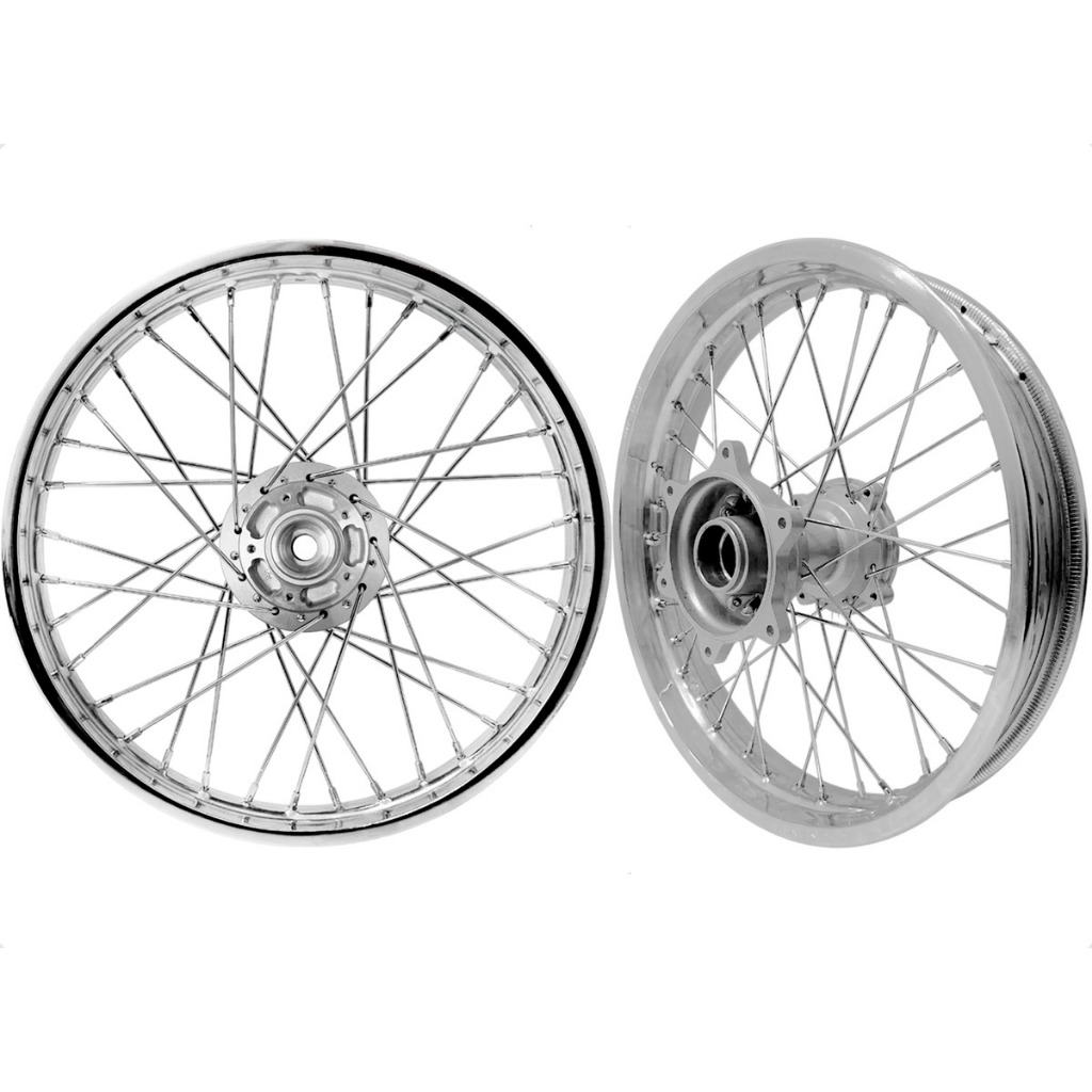Jogo Roda Raiada NXR Bros 160 ESDD Raio 4mm Cromado ou Raio Inox DDL 4mm Disco nas Duas