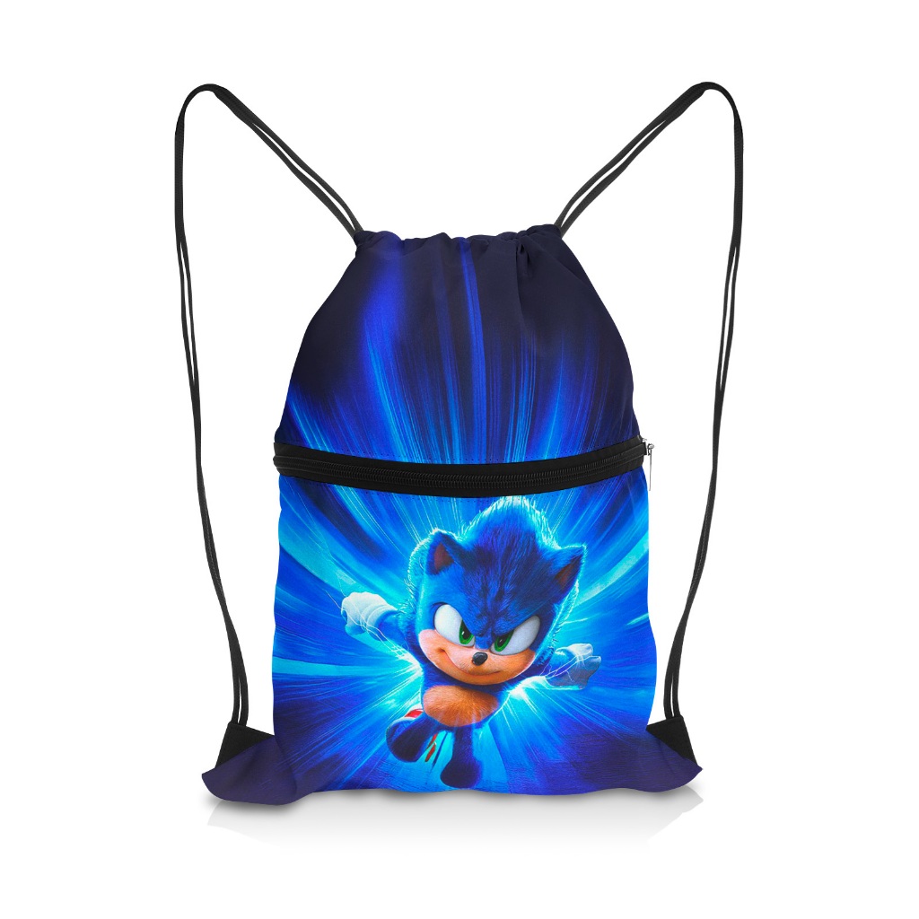 Mochila Saco Coyote® Sonic Hedgehog Reforçada com Alça de Corda — imagem 2 de 2