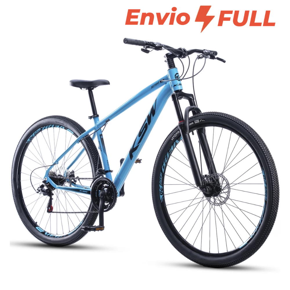Bicicleta Bike Aro 29 Ksw 21 Velocidades Marcha Alumínio Xlt 100 Mtb Freio a disco suspensão MTB