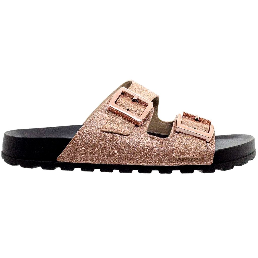 Chinelo Slide Sandalia Birken Moleca Glitter Fivela Original