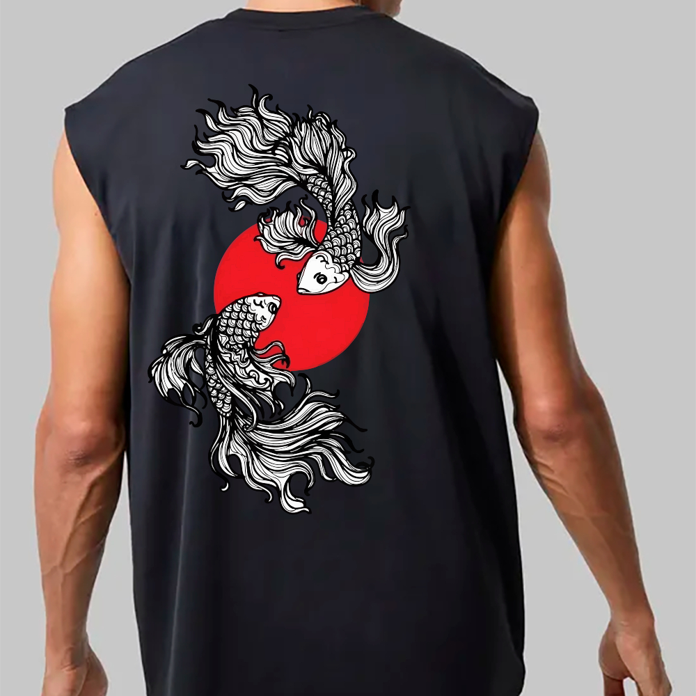 Regata Machão Carpas Japonesas Espírito Zen e Equilíbrio 100% Algodão Premium Exclusiva Conforto em Oferta na Shopee