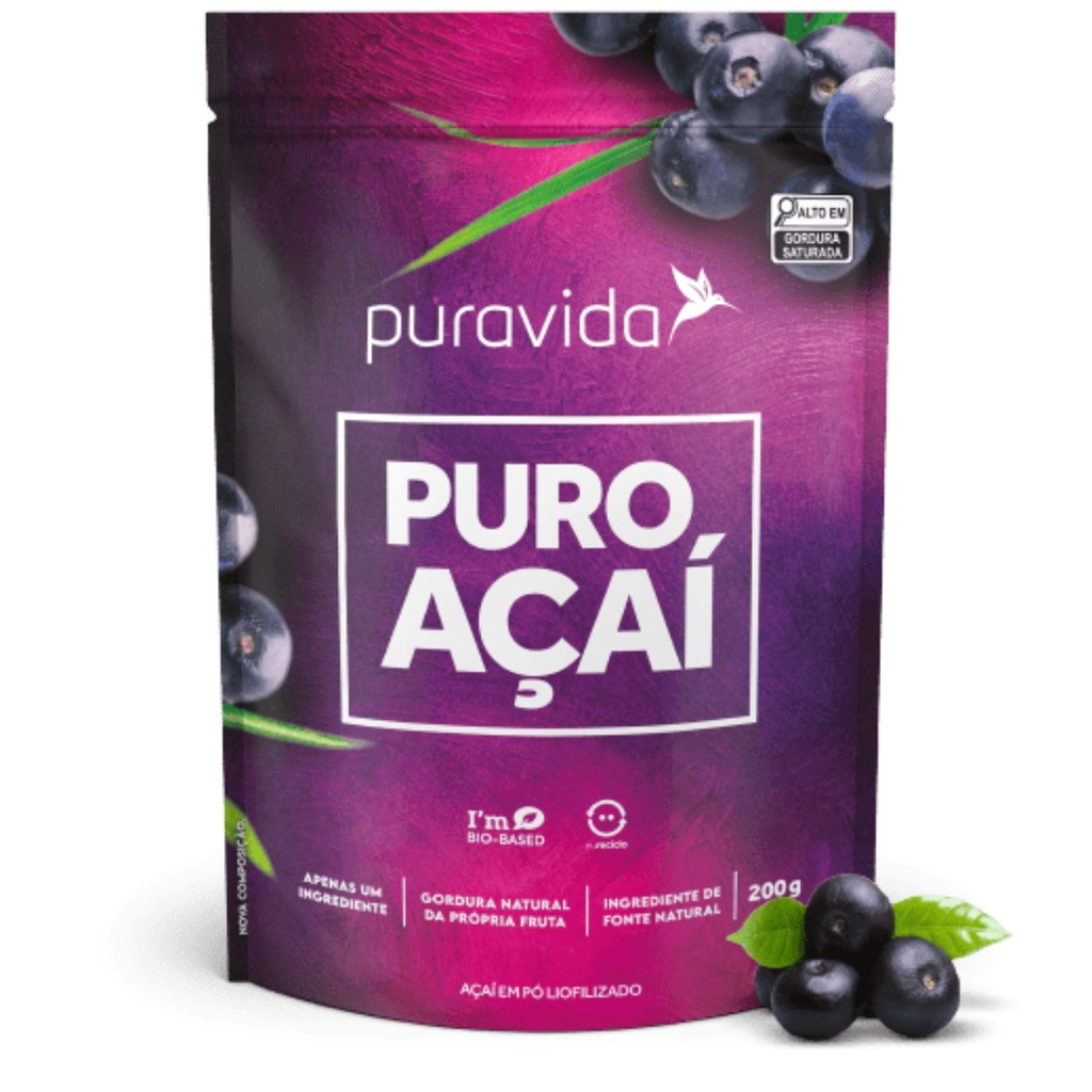 Puro Acai 200g Pouch Pura Vida em Oferta na Shopee
