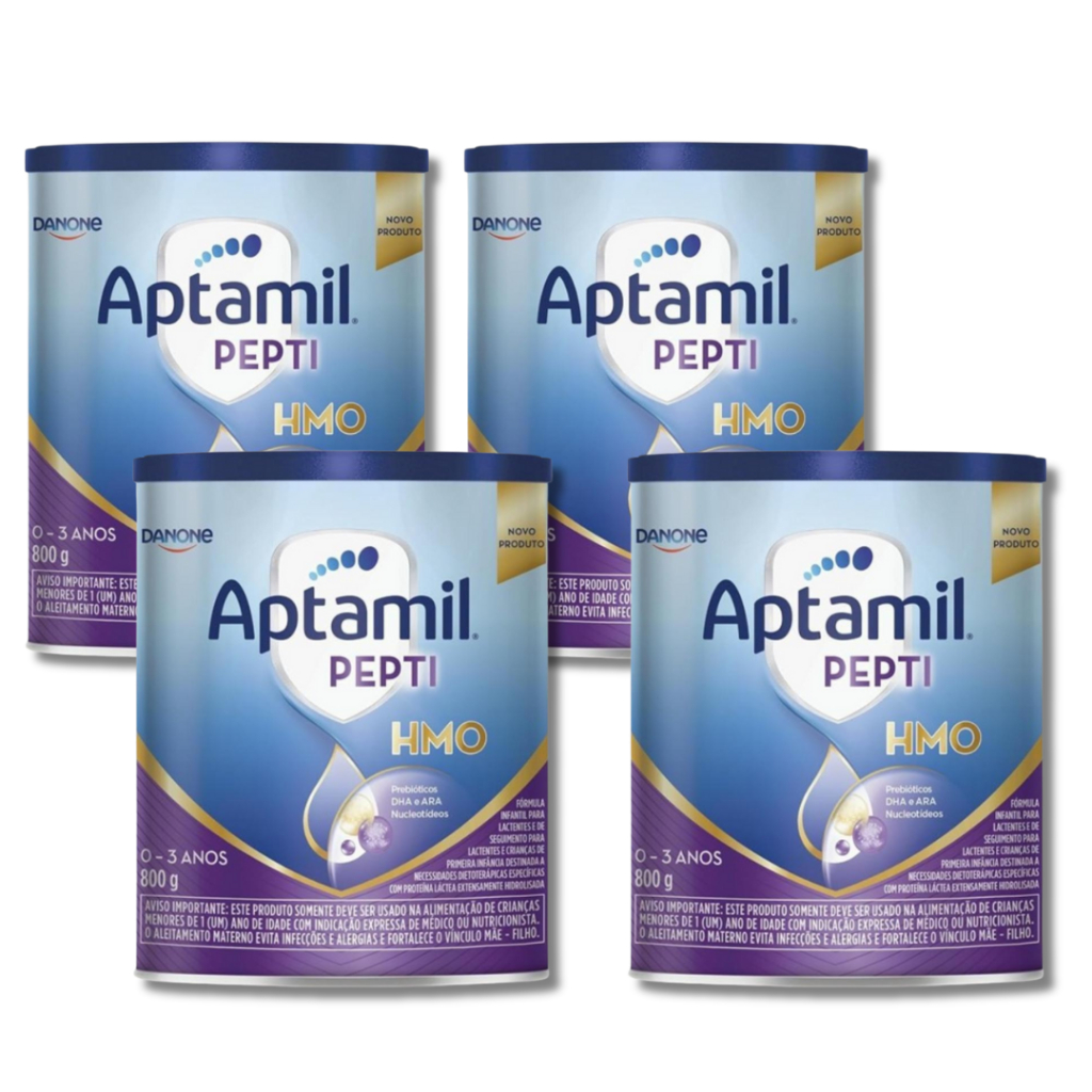 Kit 4x Fórmula Infantil Em Pó Danone Aptamil Pepti Lata 800g em Oferta na Shopee