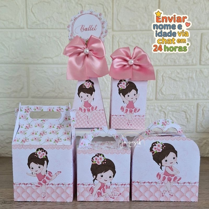 Kit Festa Personalizado Bailarina Lembrancinha Personalizada para aniversário