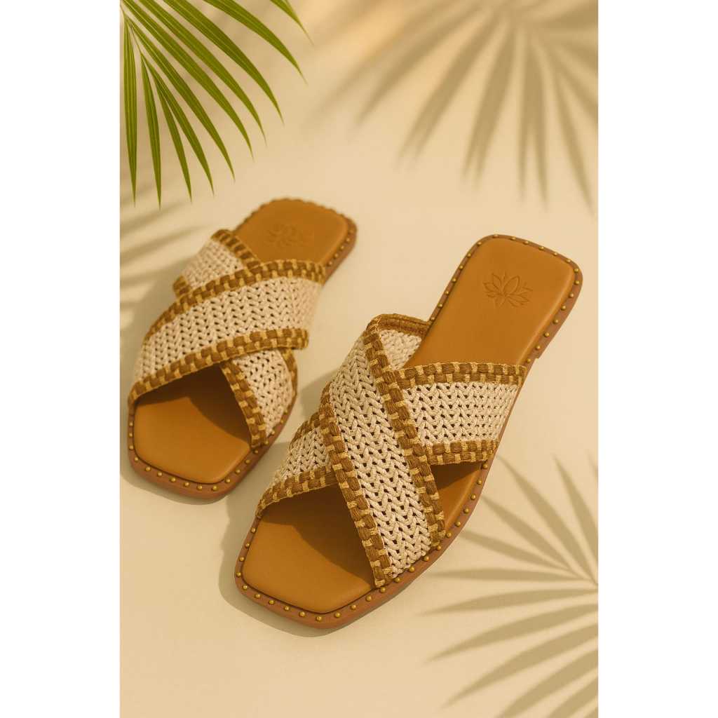 Sandalia Rasteirinha Verão Praia Estilo Palha Trançada em Oferta na Shopee