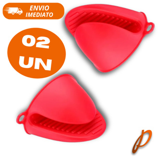 Par de Luvas Térmicas de Silicone – Proteção até 230°C, Bico de Pato com Alça Prática em Oferta na Shopee