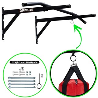 Barra Fixa De Parede Para Crossfit Pull-up Chin-up Tríceps Paralelas Fixação Reforçada