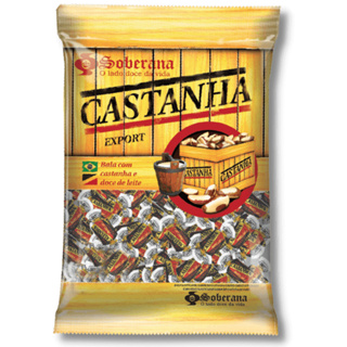 Bala Mastigável Caramelo Com Castanha 400g Soberana em Oferta na Shopee
