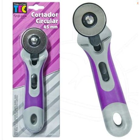Cortador Circular Profissional 45mm Papel Tecido Eva Patchwork Artesanato Scrapbook - Toke e Crie