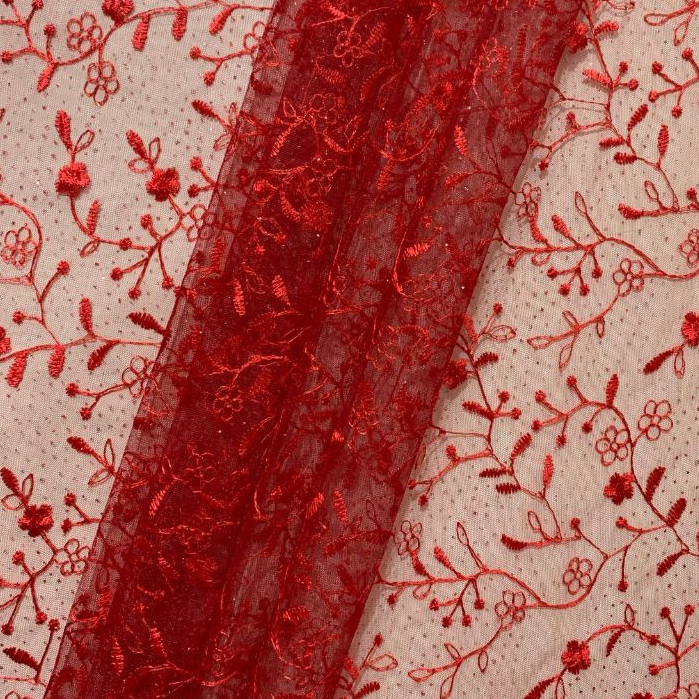 Tule Marina Bordado/ Renda Bordada 100%Poliéster, Casamento, Madrinha, Formatura, Eventos Festivos,