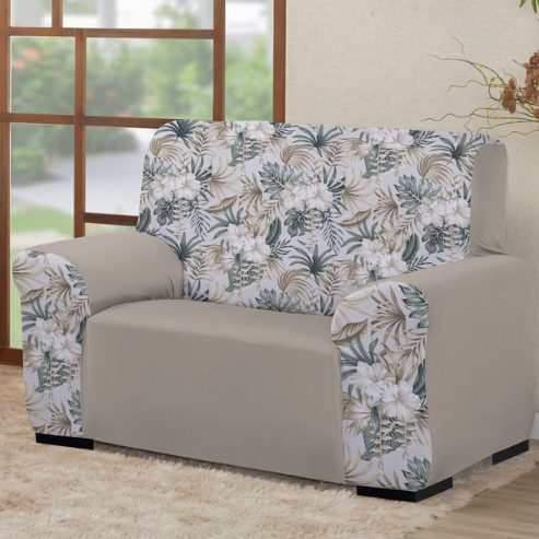 Capa para de sofá 2 lugares Coladinha Mista (1PEÇA AVULSA) Decoração para Sala