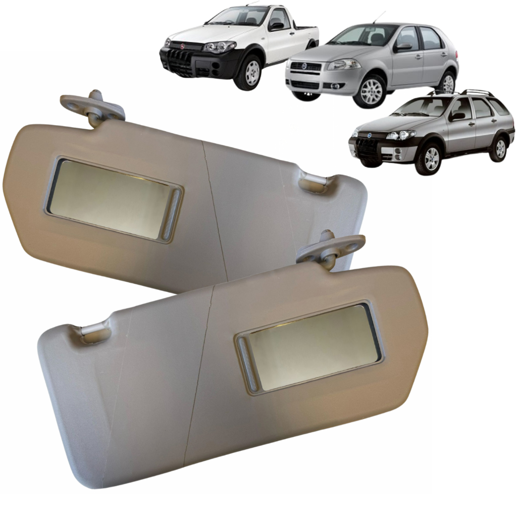 Quebra Sol PALIO WEEKEND SIENA STRADA 04/11 - CINZA CLARO COM ESPELHO em Oferta na Shopee