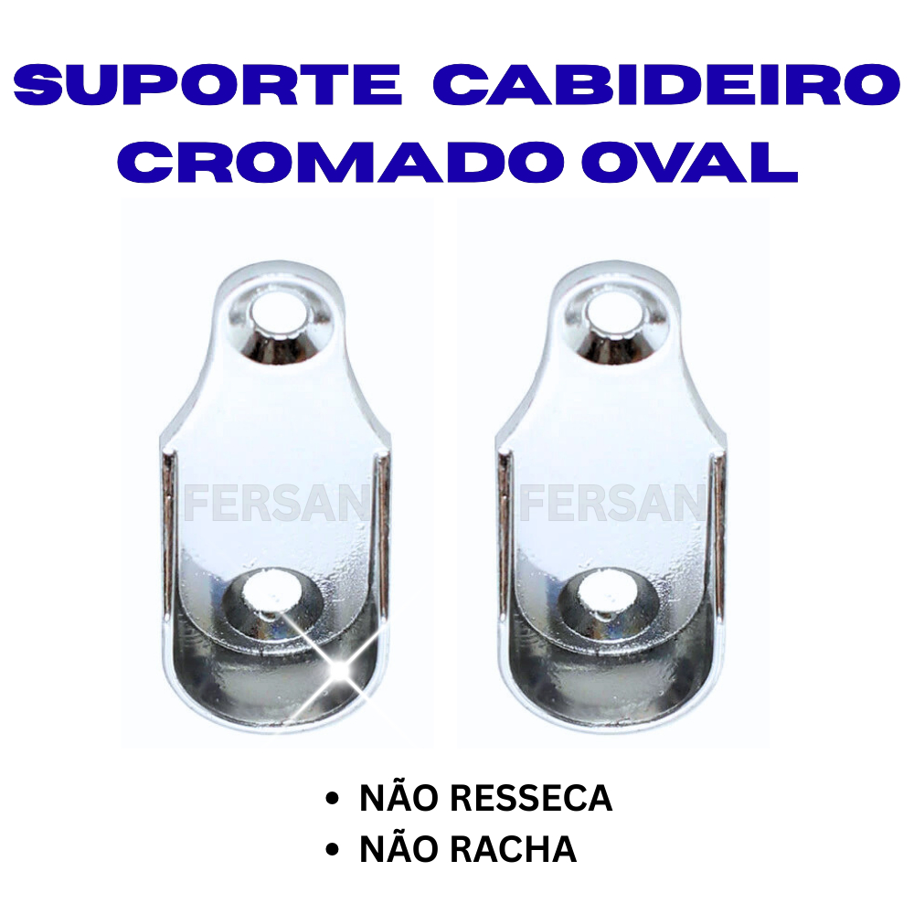 Suporte Cabideiro Oblongo – Tubo Oval Cabideiro Guarda-Roupas Closet com parafusos em Oferta na Shopee