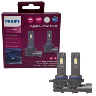 PAR DE LÂMPADA LED PHILIPS ULTINON ACCESS HIR2 FAROL ALTO E BAIXO 12V LUZ BRANCA DE .000K em Oferta na Shopee