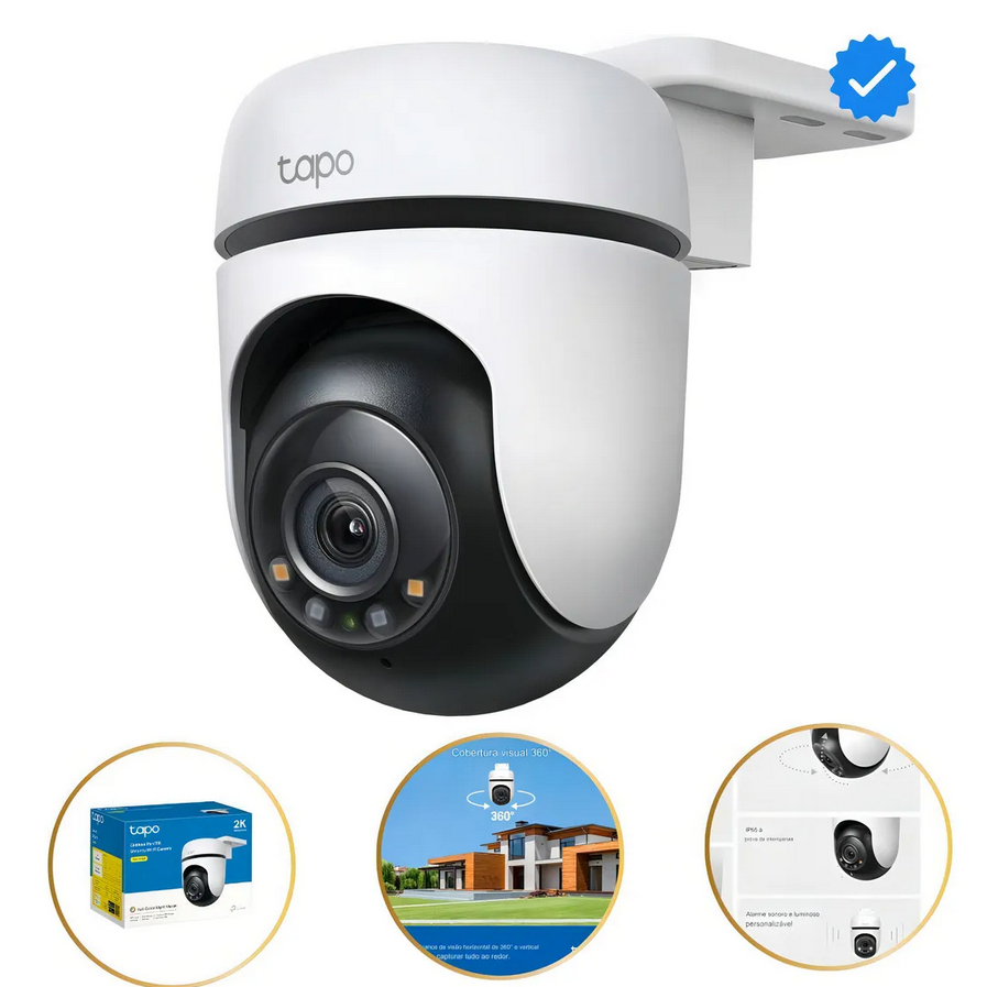 Camera seguranca visao noturna externa Tp Link - Tapo C510w