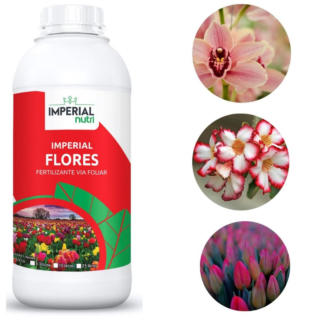 Adubo para Flores com Calcio e Boro - Aumenta o numero de Flores - 1 litro - Imperial Flores