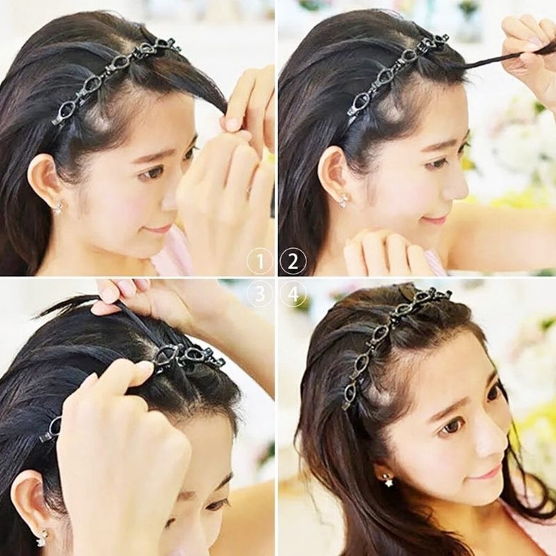 Tiara com Presilha p/ penteados de cabelo fashion moda TIK TOK em Oferta na Shopee