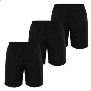 Kit 3 Bermudas Masculinas Para Academia Piscina Praia Caminhada Microfibra Tactel
