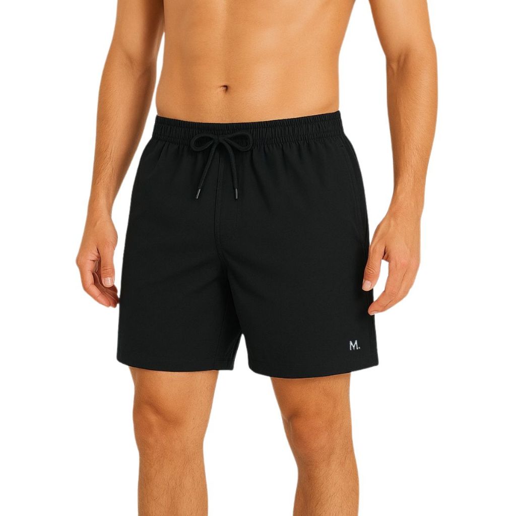 Shorts Bermuda Masculino Liso Praia Cós Elástico Mash Poliéster