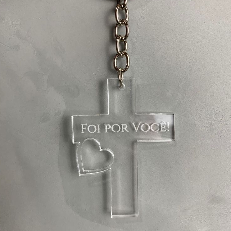 Kits  Chaveiros Cruz Acrílico Lembrancinhas Religioso Igreja 5 cm em Oferta na Shopee