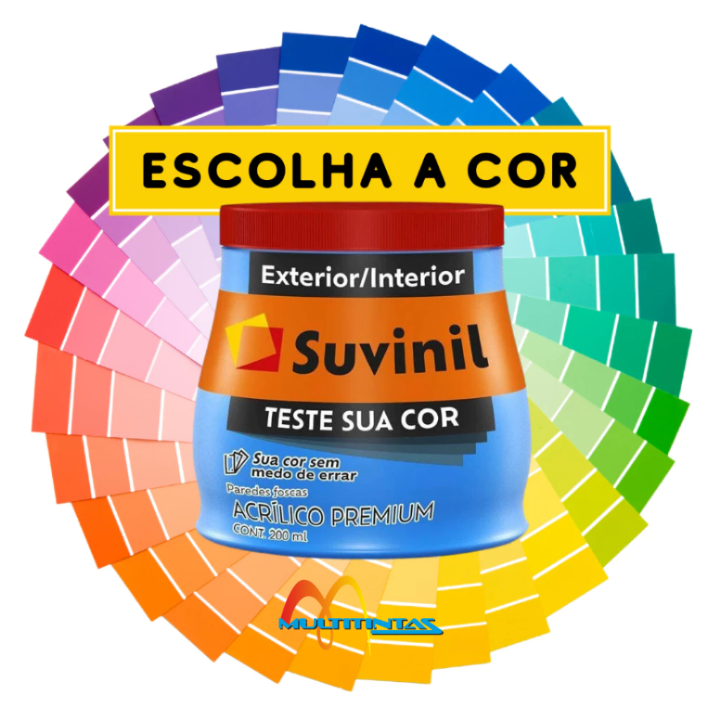 Teste Sua Cor Tintas Parede 200ml Fosca Suvinil em Oferta na Shopee