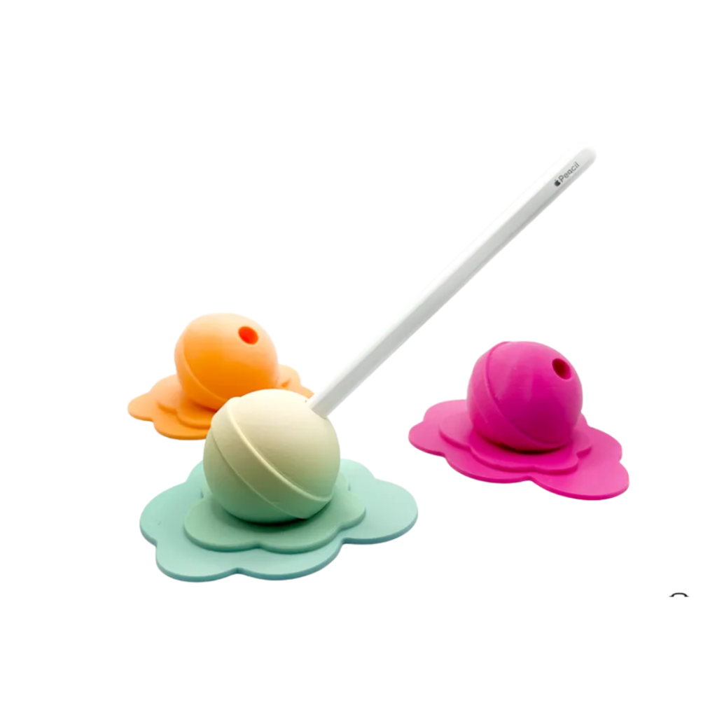 Suporte para Pencil/Caneta em formato de pirulito derretido