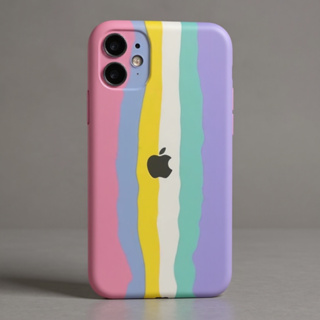 Capa Capinha Arco Íris Silicone Aveludada Forrada Câmera Fechada Iphone 11/11 Pro Max - Case Variadas Promoção em Oferta na Shopee