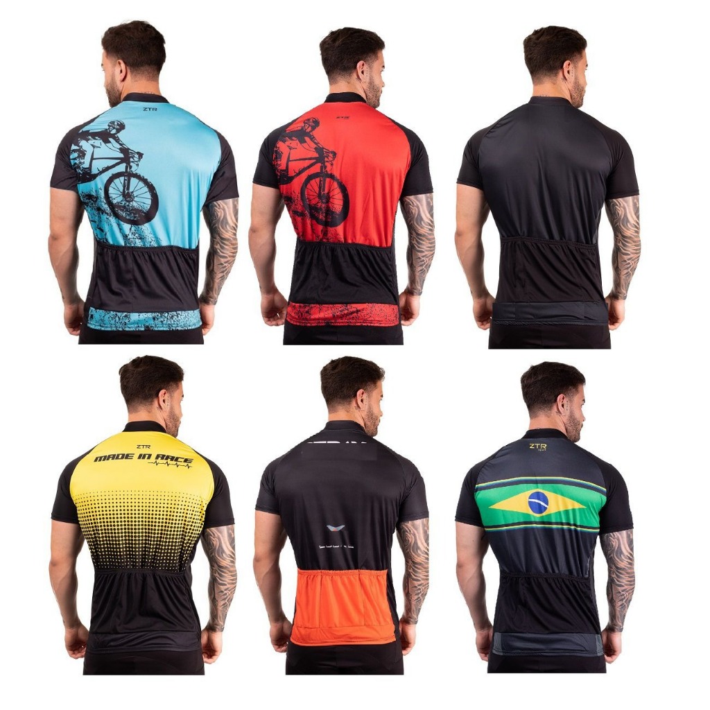 Camisa de ciclismo camiseta para ciclista masculina